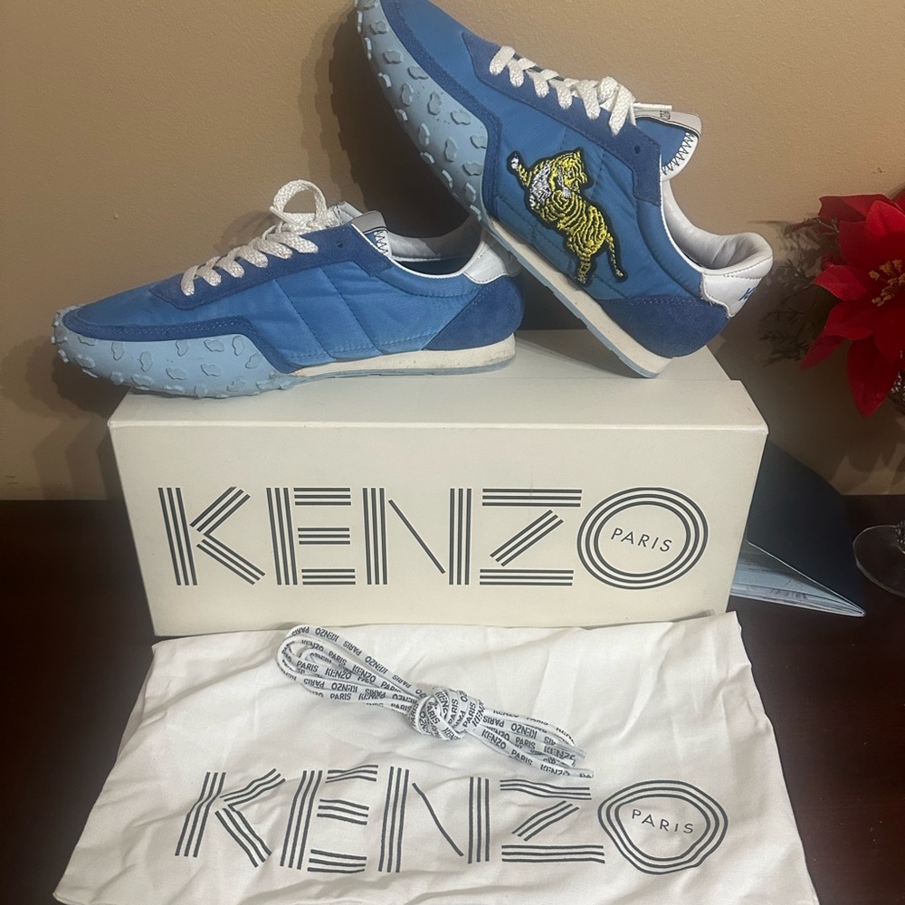 Kenzo Move Blue Tiger Sneakers